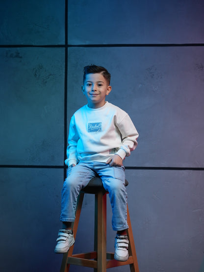 Raskol JR. Çocuk Ekru Beyaz Sweatshirt