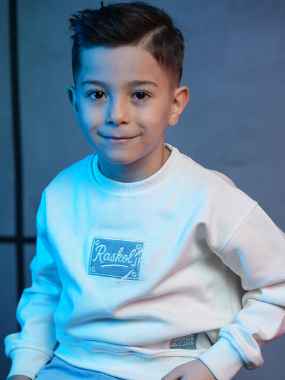 Raskol JR. Çocuk Ekru Beyaz Sweatshirt