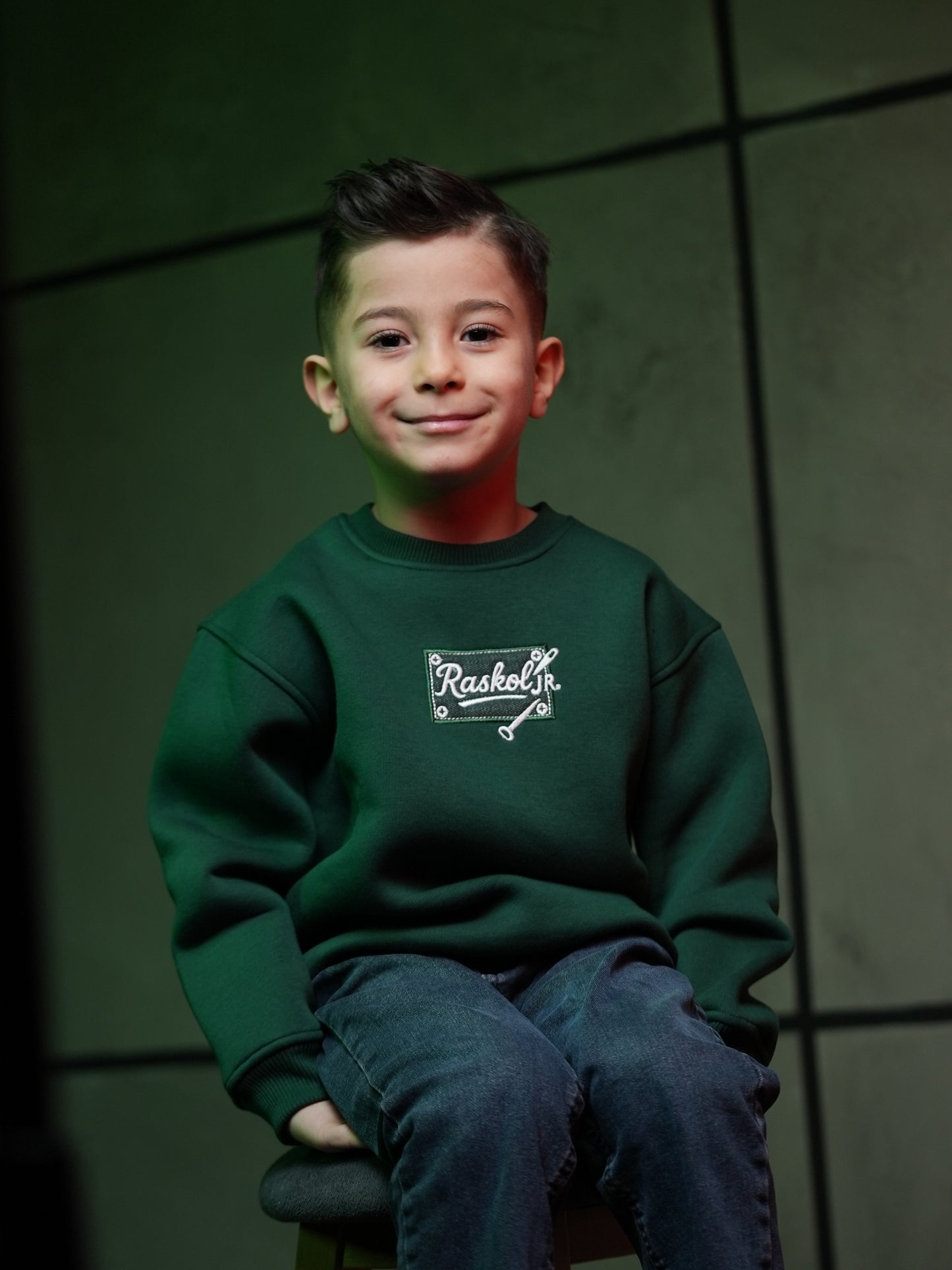 Raskol JR. Çocuk Nefti Yeşil Sweatshirt
